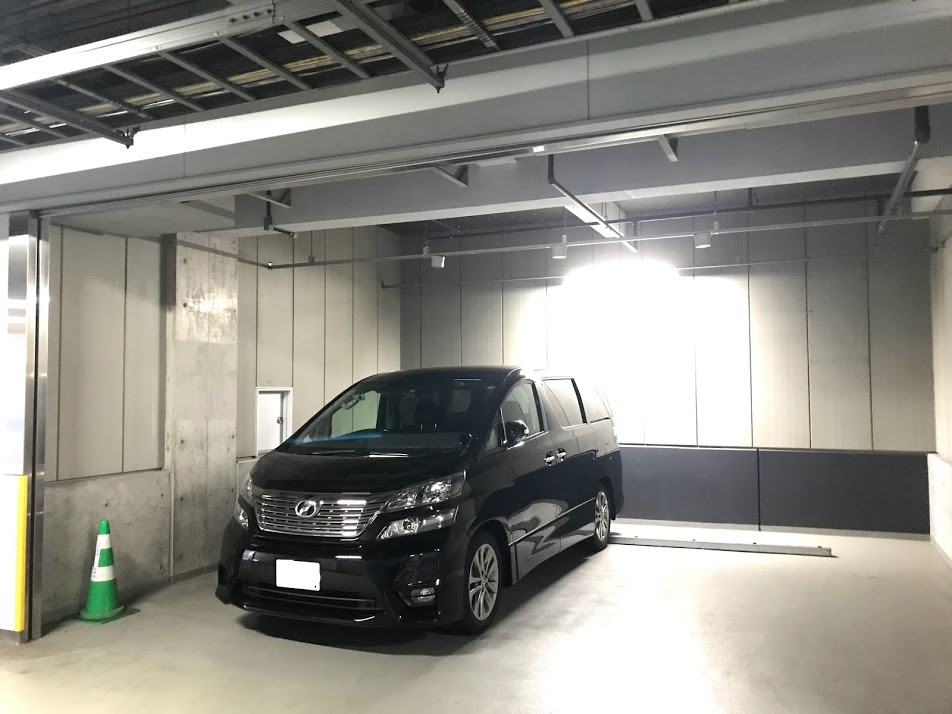 羽田空港P4個室駐車場のスペース内